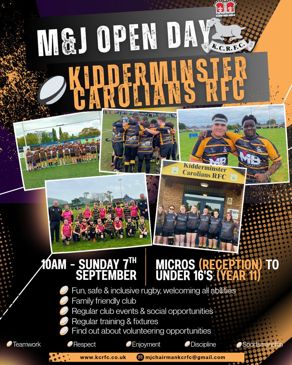 From First Pass to First Try – Rugby for All Ages 5 to 16! 🖤🧡🏉

Join a supportive, fun-filled environment where young people build skills, confidence, and lifelong friendships. No experience needed, just bring your energy! 💯

#BecomeACarolian