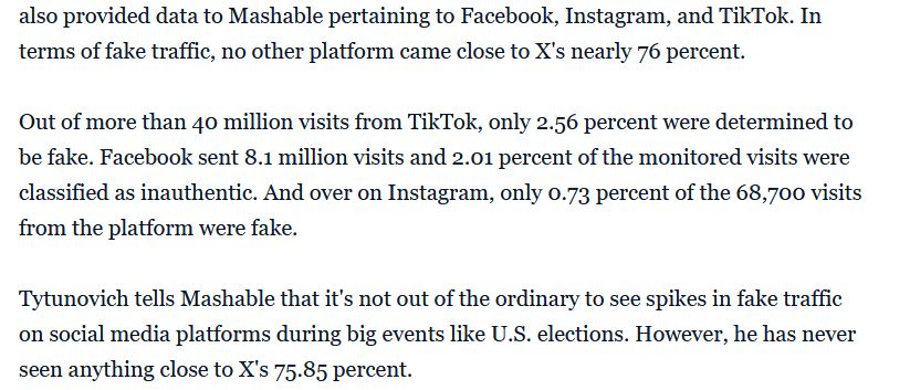 This site is 75% bots, y'all. Those of you staying here for "reach" are being played.