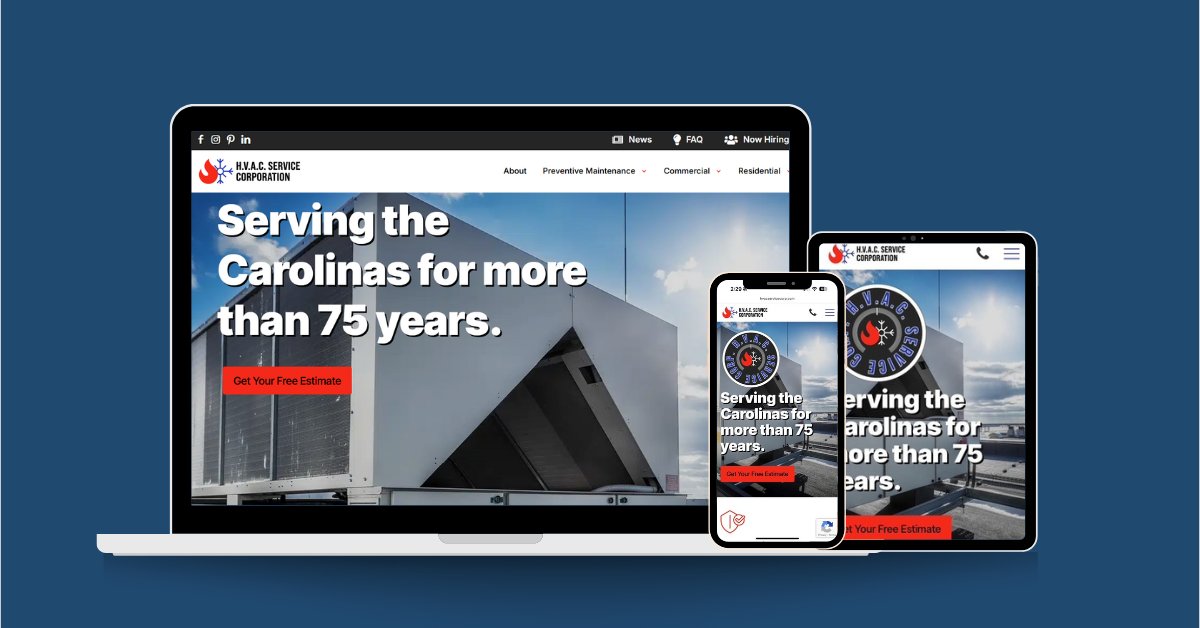 LocalEdge's tweet image. Our web team recently completed this new site for the client that showcases their experience and expertise with years of service and a link to their BBB accredited listing. Visit the website here: hvacservicecorp.com.