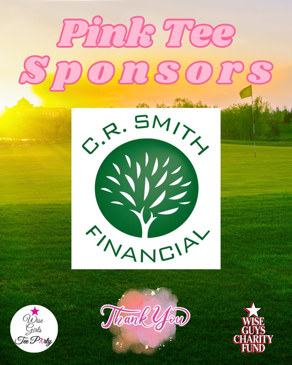 The Wise Girls Tee Party would like to recognize our amazing Pink Tee sponsor @crsmithfinancial for their continued support!! Thank you! 💕 <a href="/WiseGuysCharity/">Wise Guys Charity Fund</a>  <a href="/WiseGuysCmtee/">Wise Guys Committee</a>