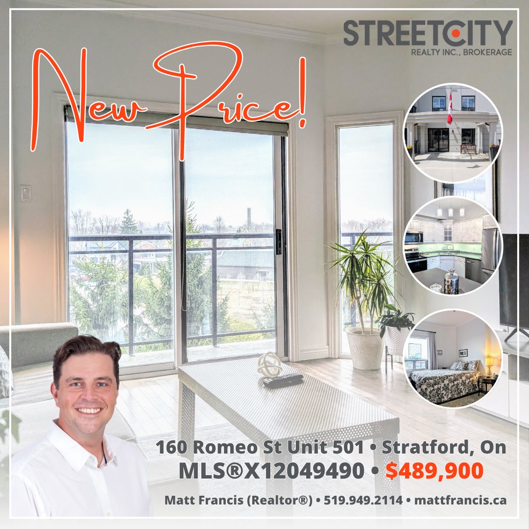 MattFrancisSC's tweet image. New Price!

160 Romeo St. S. Unit#501 • Stratford, On • MLS®X12049490• NOW $489,900

mattfrancis.ca/mylistings.htm…

#StratfordRealEstate #CondoForSale #StratfordON #StreetCityStratford #StreetCityRealty #ForSale