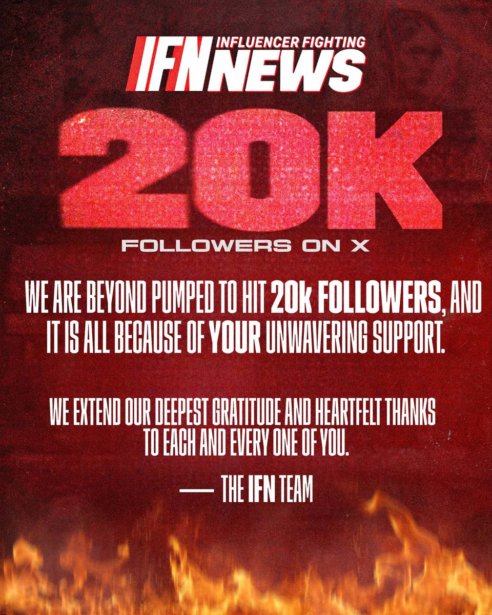 IFN (@ifnboxing) on Twitter photo π¨ πππππ πππ πππ π¨
We just hit πππ π
ππππππππ on X π₯³
Thank you everyone so much for your continued support to our page. We look forward to continue to provide you all with the latest influencer fighting news ππ₯
#ThankYou #Milestone π¨ πππππ πππ πππ π¨
We just hit πππ π
ππππππππ on X π₯³
Thank you everyone so much for your continued support to our page. We look forward to continue to provide you all with the latest influencer fighting news ππ₯
#ThankYou #Milestone
