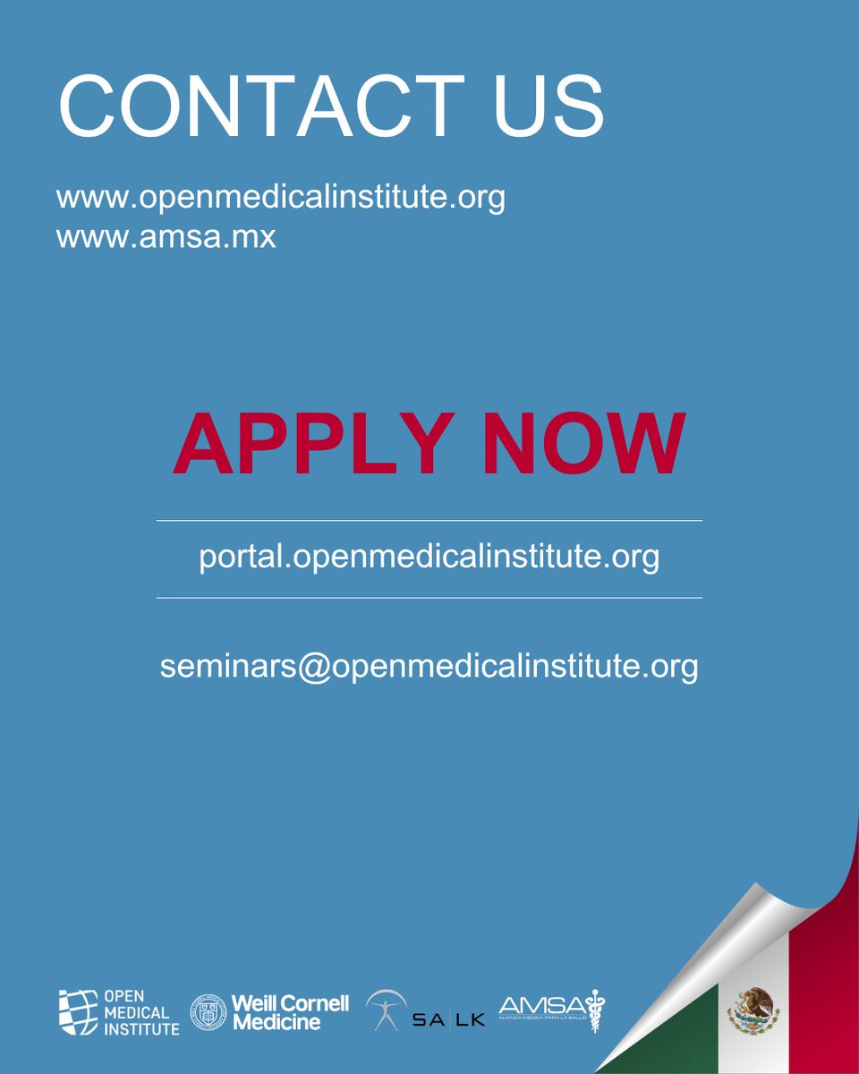 AMSA (@amsamexico) on Twitter photo Inscríbete al Seminario OMI-MEX de Neurología que se llevará a cabo del 13 al 15 de octubre en Ciudad de México. Haz tu registro en: amsa.mx/seminarios-en-…
 
#seminario  #seminarios #medicina #médico #médicos #doctor #doctores #educación #educaciónmédica Inscríbete al Seminario OMI-MEX de Neurología que se llevará a cabo del 13 al 15 de octubre en Ciudad de México. Haz tu registro en: amsa.mx/seminarios-en-…
 
#seminario  #seminarios #medicina #médico #médicos #doctor #doctores #educación #educaciónmédica