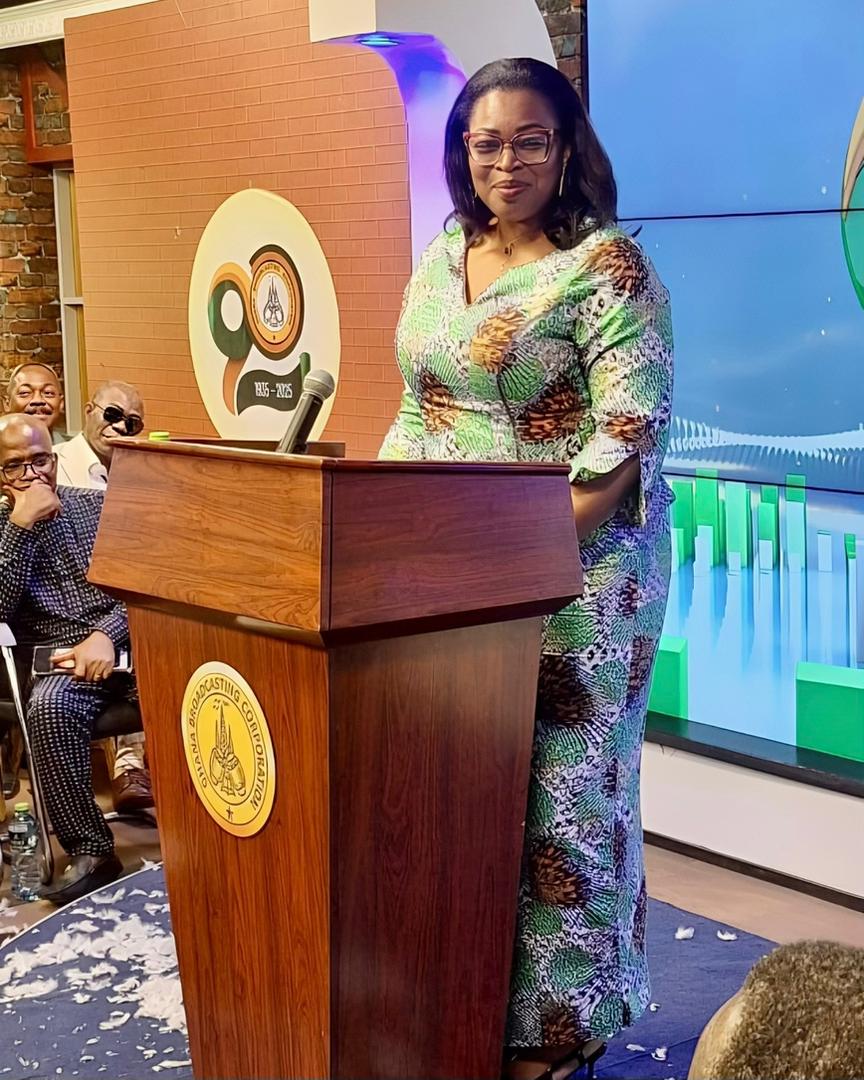 StateSiga's tweet image. Madam Millicent Atuguba, @m_atuguba  Ag. GM of Operations at SIGA, delivered a goodwill message at @thegbcghana's 90th Anniversary launch, commending GBC’s national impact &amp;amp; reaffirming SIGA’s support for its alignment with government’s reset agenda. #GBCat90 #SIGA