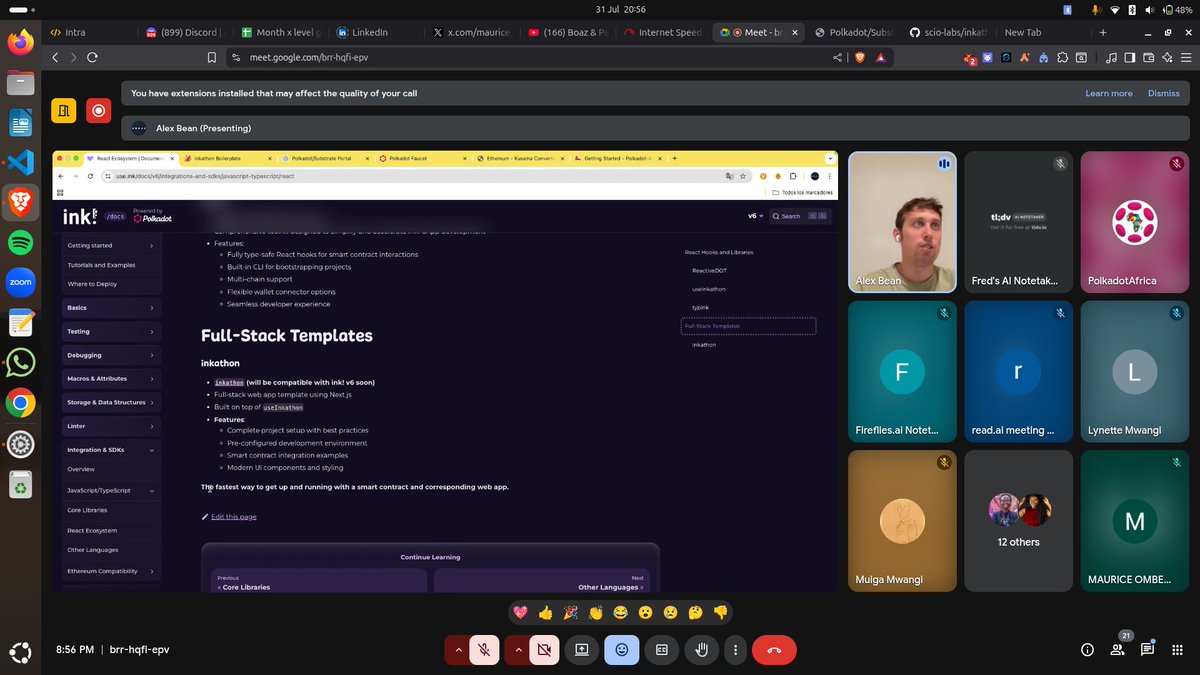 MauSolutions (@maurice_ombewa) on Twitter photo Concluded an exciting ink! frontend session exploring SDKs, React & Pop CLI for smooth contract deployment.
Kisumu builders are now ready to craft the next wave of decentralized solutions.
Shoutout to <a href="/PolkadotAfrica/">Polkadot Africa</a> <a href="/OlahFemi/">Olah</a> <a href="/robinsoncodes/">allanrobinson.Onchain</a> & <a href="/OwalaCheryl/">itsCheryl | Cheryl.onchain</a> Concluded an exciting ink! frontend session exploring SDKs, React & Pop CLI for smooth contract deployment.
Kisumu builders are now ready to craft the next wave of decentralized solutions.
Shoutout to <a href="/PolkadotAfrica/">Polkadot Africa</a> <a href="/OlahFemi/">Olah</a> <a href="/robinsoncodes/">allanrobinson.Onchain</a> & <a href="/OwalaCheryl/">itsCheryl | Cheryl.onchain</a>