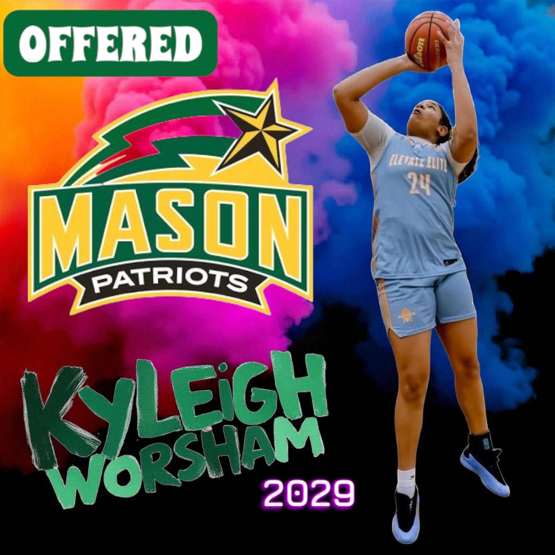 Congrats to 2029 Kyleigh Worsham on picking up an offer from <a href="/MasonWBB/">George Mason Women’s Basketball</a> today! Huge upside!!!! #3SSB #EYG ⏫️ 📈