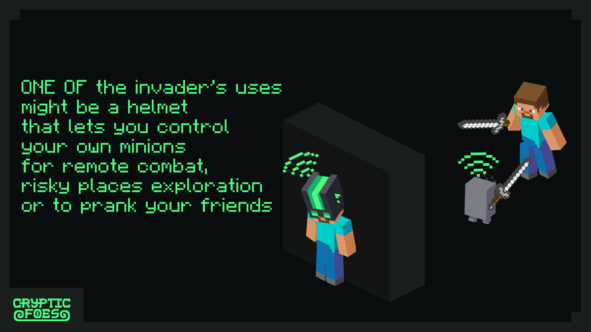 Cryptic Foes #2 Invader
(We're looking for coders, so if you're interested in working on this project, dm me on discord or twitter)
#Minecraft #Blockbench