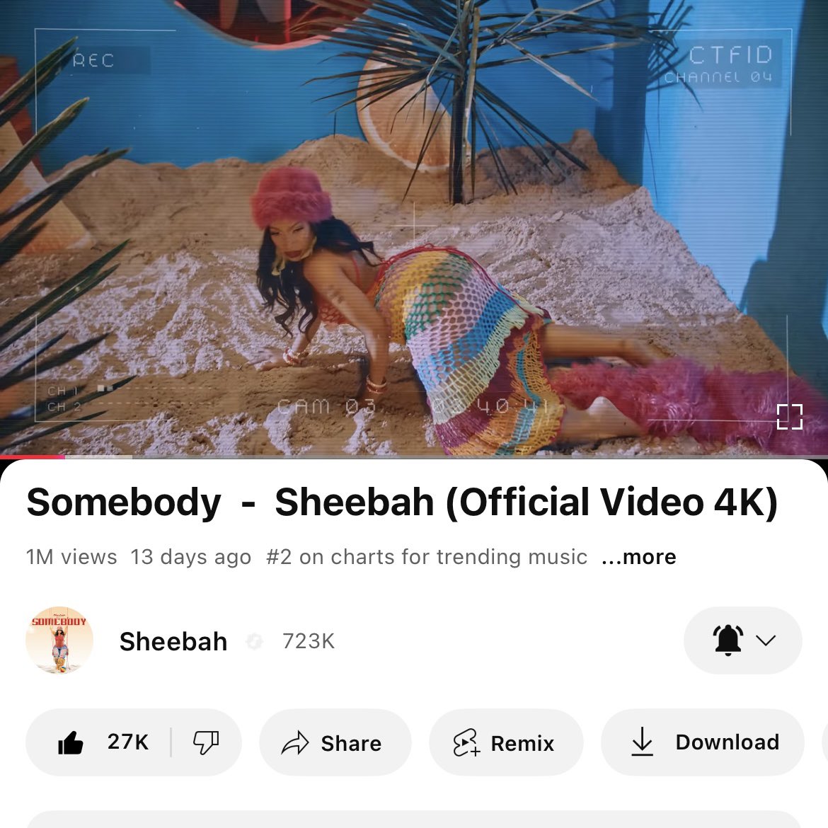 π¦πππππππ’ππππ¦ (@sheebah0lics) on Twitter photo SHEEBAHOLICSβΌοΈ We did THAT! π₯ SOMEBODY just smashed 1 MILLION views in 13 daysππ½ making our Queen the ONLY artist to do it after 8 months without dropping! π€―π Feels damn good to always be on the winning team! πβ¨ Canβt wait to see what she serves us next! ππ₯ #RecordBreaker SHEEBAHOLICSβΌοΈ We did THAT! π₯ SOMEBODY just smashed 1 MILLION views in 13 daysππ½ making our Queen the ONLY artist to do it after 8 months without dropping! π€―π Feels damn good to always be on the winning team! πβ¨ Canβt wait to see what she serves us next! ππ₯ #RecordBreaker