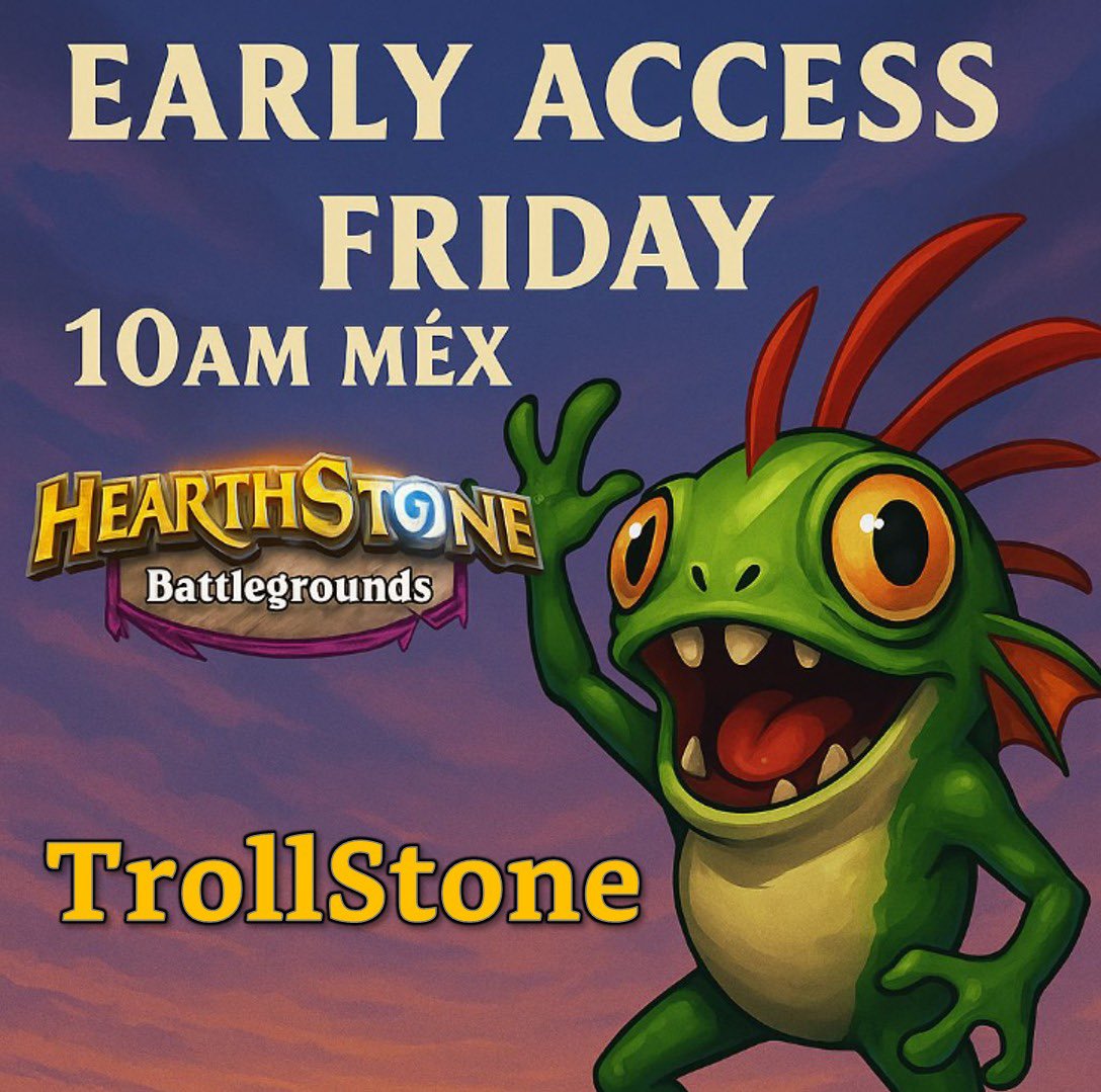🎉 Este viernes entramos antes que nadie a los nuevos Battlegrounds de Hearthstone.
¡Blizzard nos dio acceso anticipado y vamos con toda la furia Murlord! 🐸⚔️
🕙 Viernes 10 AM (hora México)
🟣 En vivo por Twitch: twitch.tv/xcecyx
👑 Premios, caos y risas aseguradas.
¿Te