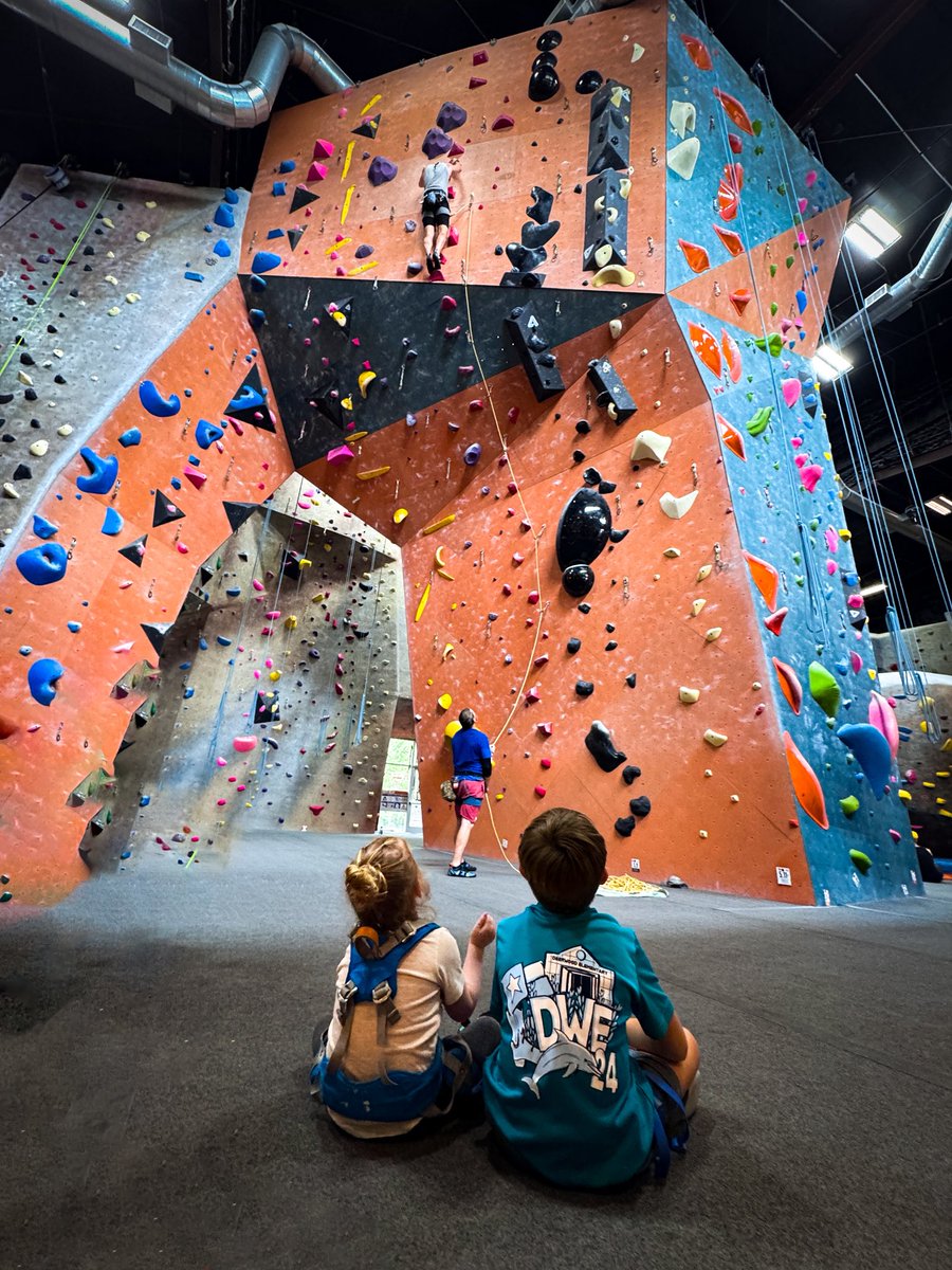 bradadcock's tweet photo. @CopierCollin, the famous Astros media influencer becoming a climbing superhero to my kids. https://t.co/mkANp1NhbK