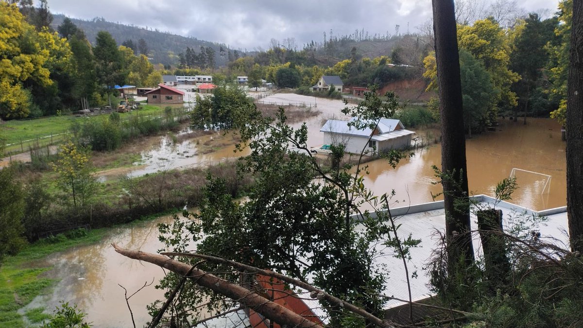 ICEBiobio's tweet photo. #Concepción sector borde río Andalien hasta ex peaje chaimavida evacuación por desborde, se declara alerta roja por parte de senapred. Equipos de emergencias en el lugar. https://t.co/jn9DCg5KLs