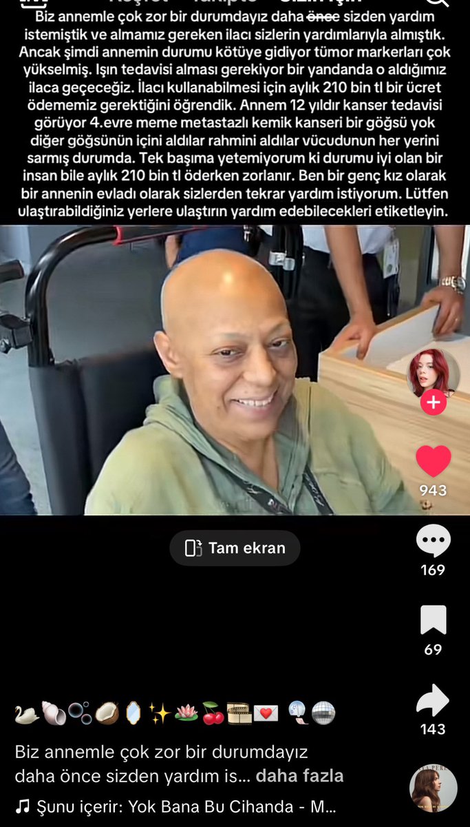 Bir arkadaşımızın annesi  kanser tedavisi için gerekli ilaca ulaşmaya çalışıyor.
Tedavi masrafları çok yüksek ve zamanla yarışıyor.
Destek olmak ya da sadece paylaşmak bile çok şey değiştirebilir. Destek olmak isterseniz tt hesabı : therheia