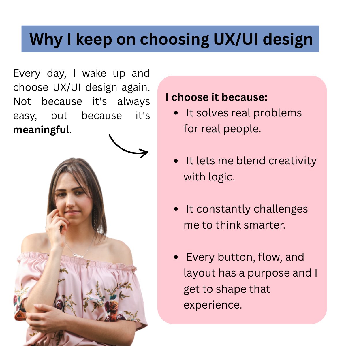 DesignPulse0's tweet image. I wake up every day and keep choosing UX.

Not because it’s easy — but because every click, scroll, and screen has the power to change someone’s day.
It’s more than design. It’s understanding, solving, and connecting.

#UXDesign #LifeOfADesigner #UserExperience #WhyIUX