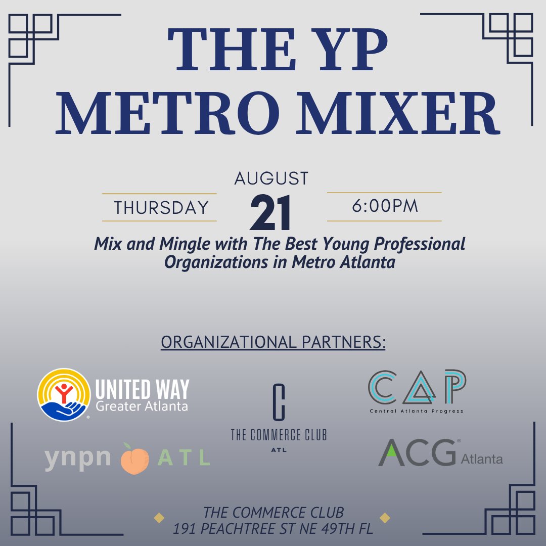 Join us for this great event for young professionals in Atlanta on August 21st, hosted by the Commerce Club. Register today: loom.ly/SNQKDSI
