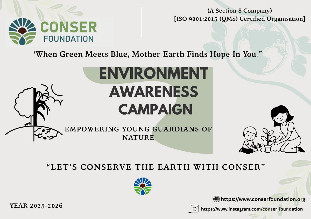 conserFoundat's tweet photo. Young green minds of Bhubaneswar came together for our Environmental Quiz!

Students from classes 6–10 competed, learned, and led the way for a greener tomorrow. 🌏

🎁 Prizes, certificates &amp; lots of eco-energy!

 #BhubaneswarSchools #GreenFuture #EcoWarriors
#conserfoundation https://t.co/48EY4YRBcQ