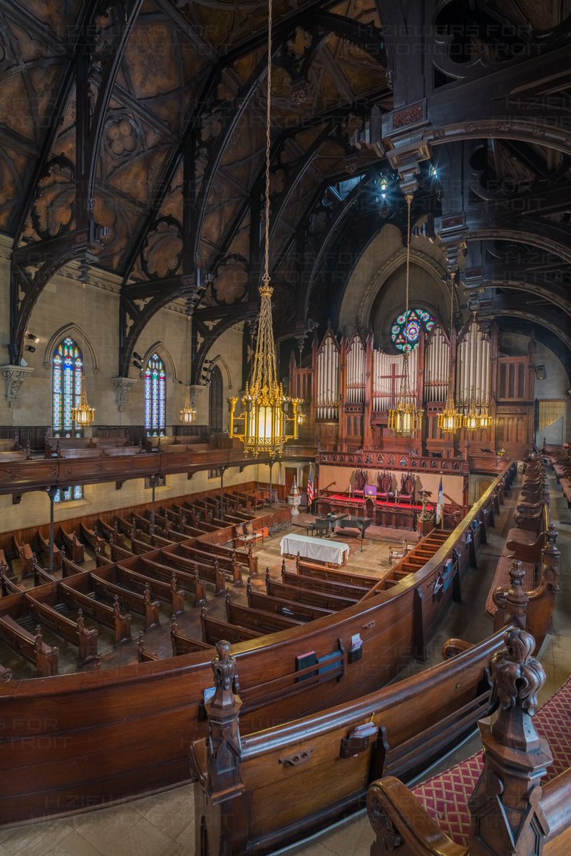 Fort Street Presbyterian Church
Detroit, MI

What's your rating?

Beautifully done Carpenter Gothic. Elegant and icon free stained glass. Exposed beams representing the church as an ark of salvation. Centered pulpit. Ornate, though nobly Presbyterian. 4.5/5