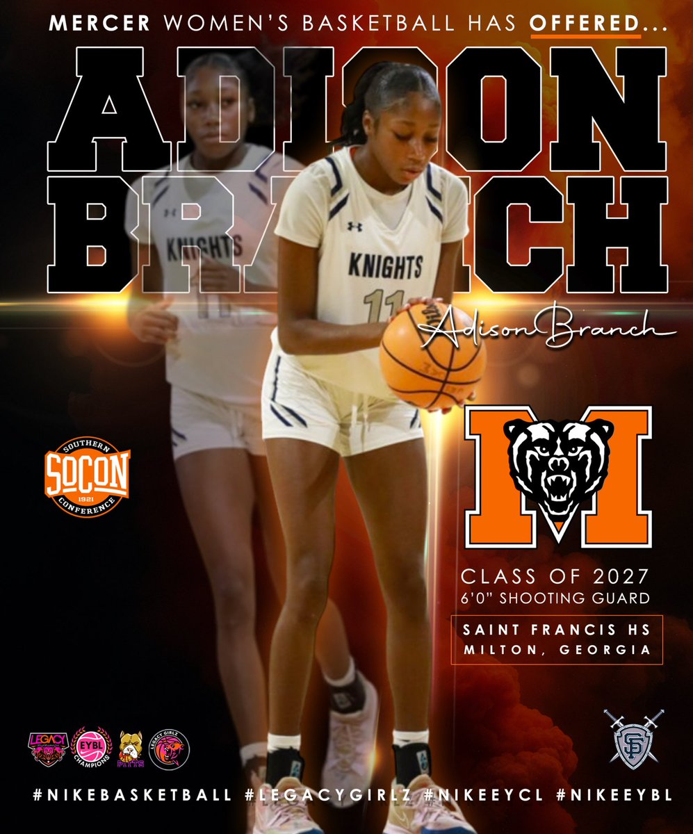 Adison DeVore Branch (@adisonbranch11) on Twitter photo @mercer_wbb 🐻🧡 Thank you @coachheard, @coachb_freeman, and <a href="/luke_carns/">Luke Carns</a> for believing in me and continuing to build such a strong connection. The relationship means a lot, and the work won’t stop! 🏀
<a href="/stfrancisad/">Saint Francis Athletics</a> <a href="/pitts_academy/">COACH PITTS</a> @teamlegacygirlz @_alexisburke
#ClassOf2027 @mercer_wbb 🐻🧡 Thank you @coachheard, @coachb_freeman, and <a href="/luke_carns/">Luke Carns</a> for believing in me and continuing to build such a strong connection. The relationship means a lot, and the work won’t stop! 🏀
<a href="/stfrancisad/">Saint Francis Athletics</a> <a href="/pitts_academy/">COACH PITTS</a> @teamlegacygirlz @_alexisburke
#ClassOf2027