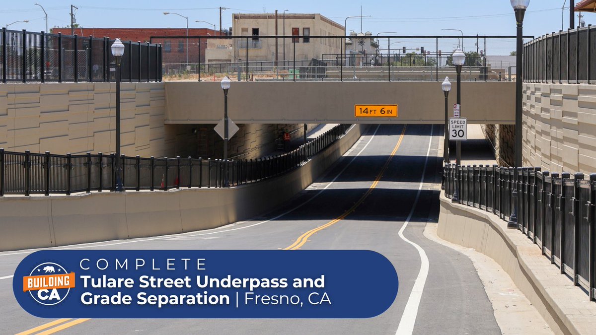 ✅ COMPLETE: Tulare Street Underpass and Grade Separation in Fresno!

The Authority, alongside local and state leaders, celebrated the completion of the project with a ribbon cutting ceremony in Fresno's Historic Chinatown.

Learn more: hsr.ca.gov/2025/07/31/pho…
#BuildHSR