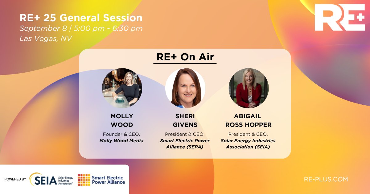 RE+ Events (@replusevents) on Twitter photo Join us for RE+ On Air!
Kick off RE+ 25 with a must-see General Session hosted by Molly Wood, Founder and CEO of Molly Wood Media. <a href="/mollywood/">Molly Wood</a>
Get ready for the most important RE+ yet! Learn more & register today: bit.ly/44yUXfZ
#REPlus25 #CleanEnergy #RenewableEnergy Join us for RE+ On Air!
Kick off RE+ 25 with a must-see General Session hosted by Molly Wood, Founder and CEO of Molly Wood Media. <a href="/mollywood/">Molly Wood</a>
Get ready for the most important RE+ yet! Learn more & register today: bit.ly/44yUXfZ
#REPlus25 #CleanEnergy #RenewableEnergy