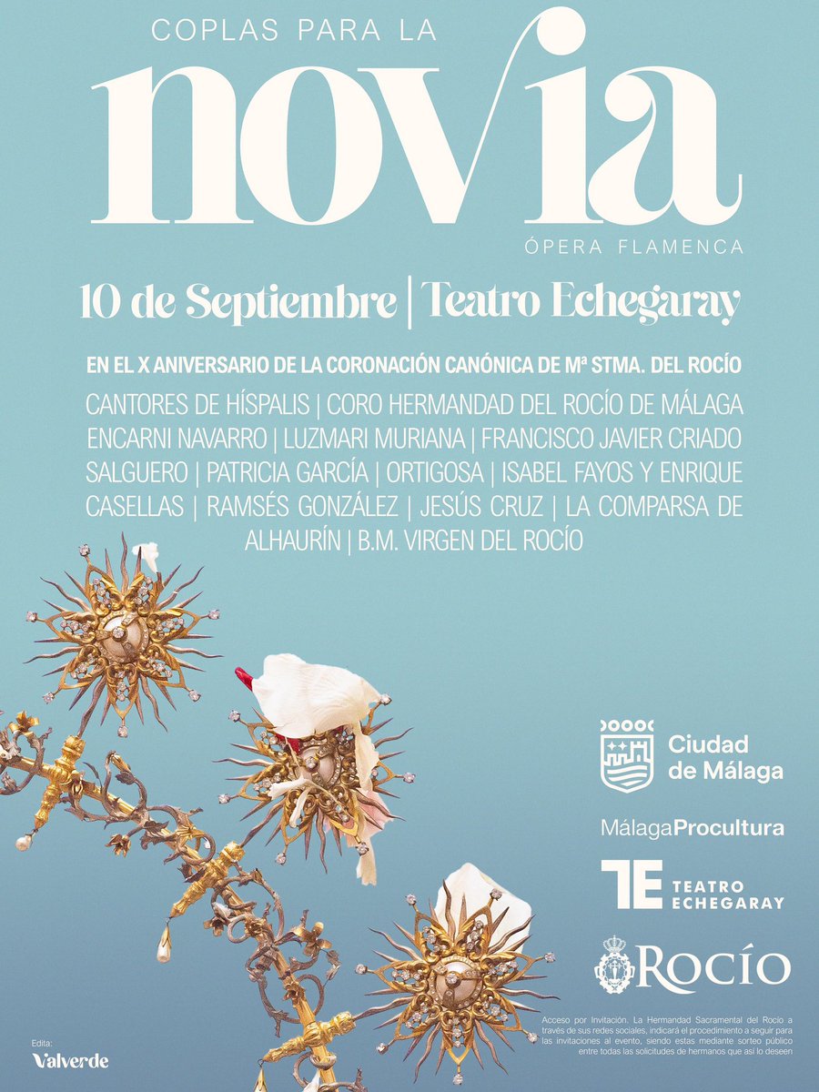 Todo lo bonito que vivimos cantando aquel pasodoble a la Coronación de la Virgen del Rocío tendremos la oportunidad de recordarlo en el espectáculo “Coplas para la novia” que prepara <a href="/RociodeMalaga/">Cofradía del Rocío</a> por su 10° aniversario 🤍

Este 2025 nos sigue regalando momentos inolvidables 🥰