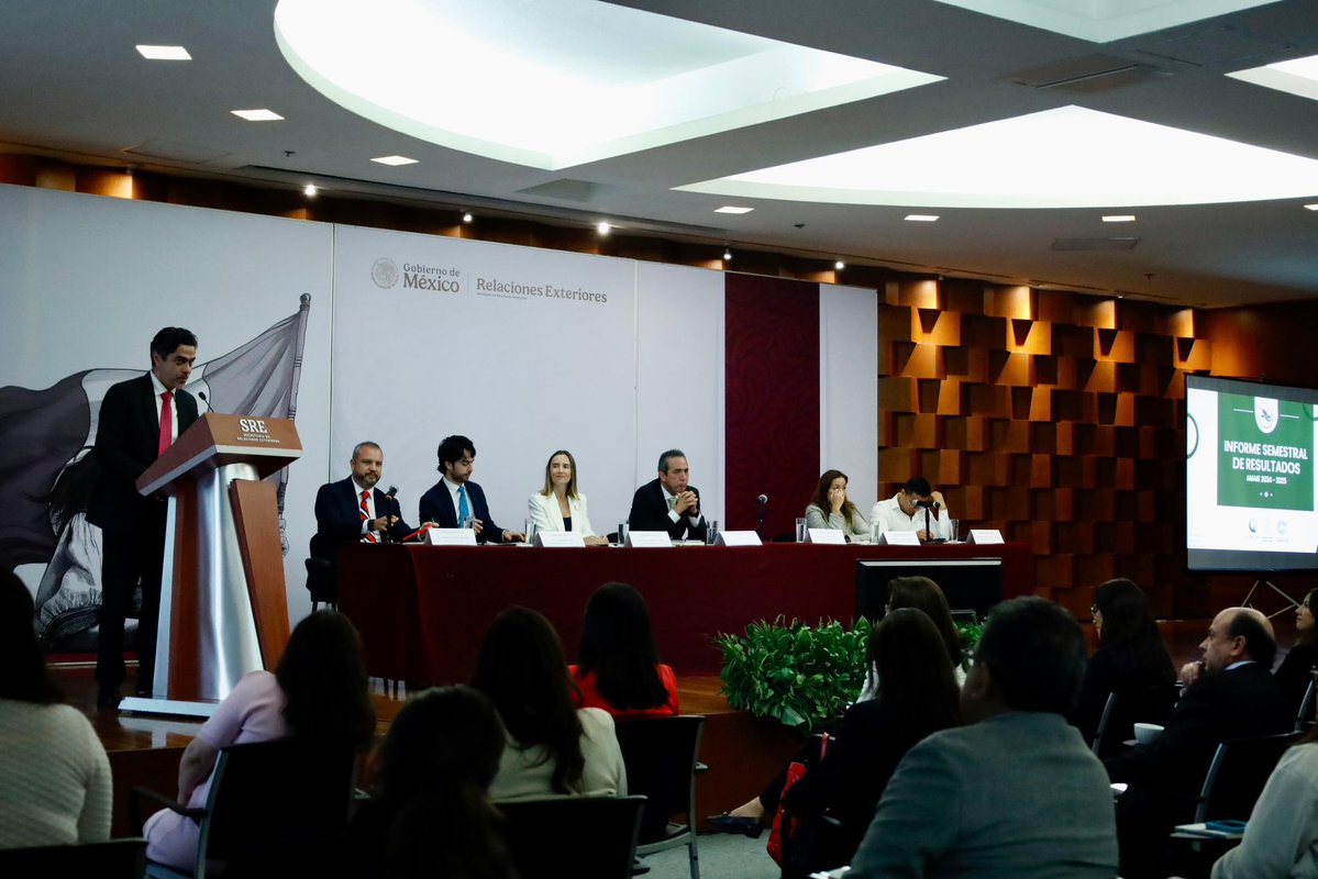 Relaciones Exteriores (@sre_mx) on Twitter photo 📸 Este jueves, en la <a href="/SRE_mx/">Relaciones Exteriores</a>, se reafirmó la importancia estratégica de la acción exterior local para el desarrollo y la proyección internacional de México. En este marco, se recibió el informe semestral de la <a href="/Amaie_Mexico/">AMAIE México</a>, que refleja avances significativos en el 📸 Este jueves, en la <a href="/SRE_mx/">Relaciones Exteriores</a>, se reafirmó la importancia estratégica de la acción exterior local para el desarrollo y la proyección internacional de México. En este marco, se recibió el informe semestral de la <a href="/Amaie_Mexico/">AMAIE México</a>, que refleja avances significativos en el