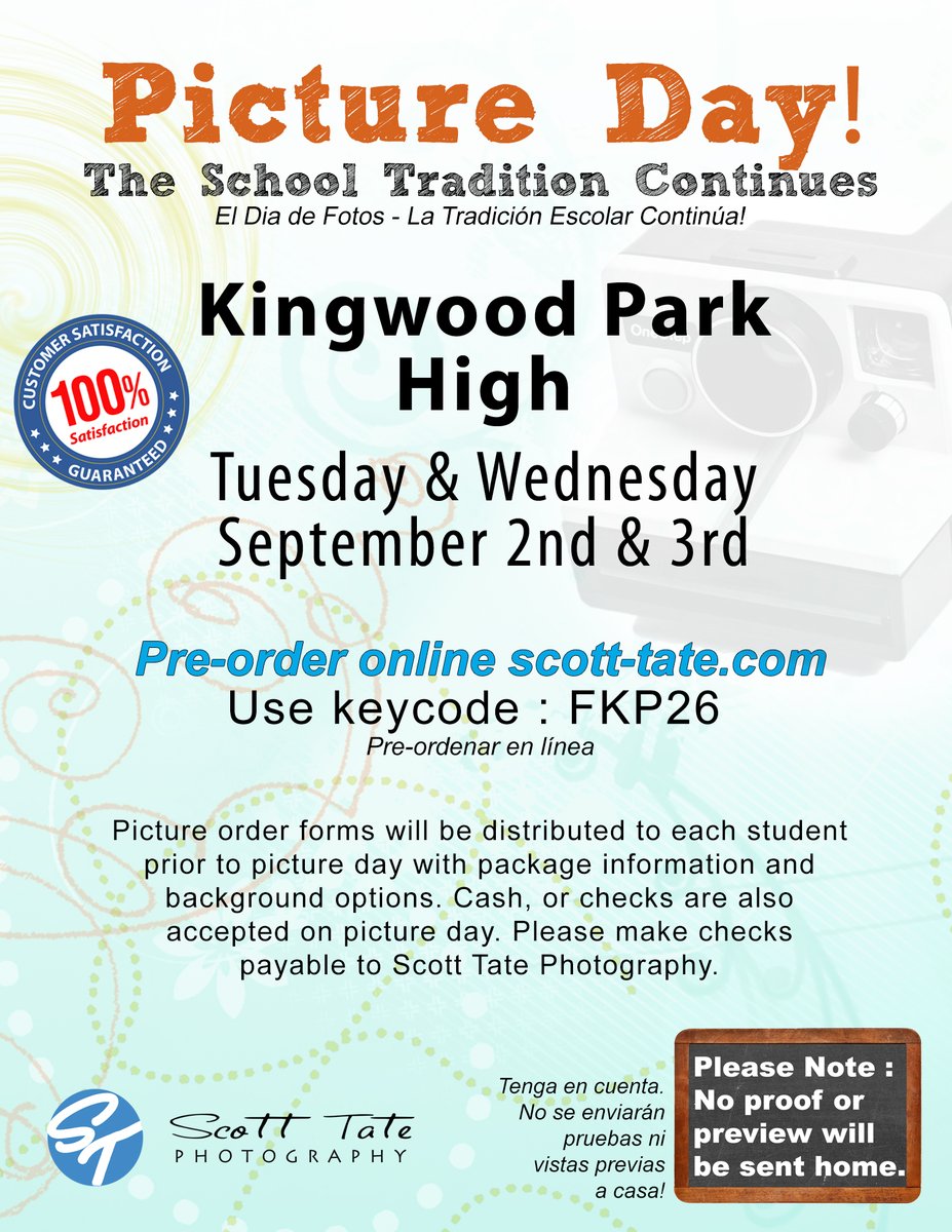 Scott Tate Photography (@scotttatephoto) on Twitter photo Hey KPark! Picture Day is coming!
Go online to scott-tate.com to pre-order using your school's code now! Note: NO PROOF for Fall.
#Schoolpictureday #STPhoto #cameraready
<a href="/HumbleISD/">Humble ISD</a> <a href="/HumbleISD_KPHS/">Kingwood Park HS</a> Hey KPark! Picture Day is coming!
Go online to scott-tate.com to pre-order using your school's code now! Note: NO PROOF for Fall.
#Schoolpictureday #STPhoto #cameraready
<a href="/HumbleISD/">Humble ISD</a> <a href="/HumbleISD_KPHS/">Kingwood Park HS</a>