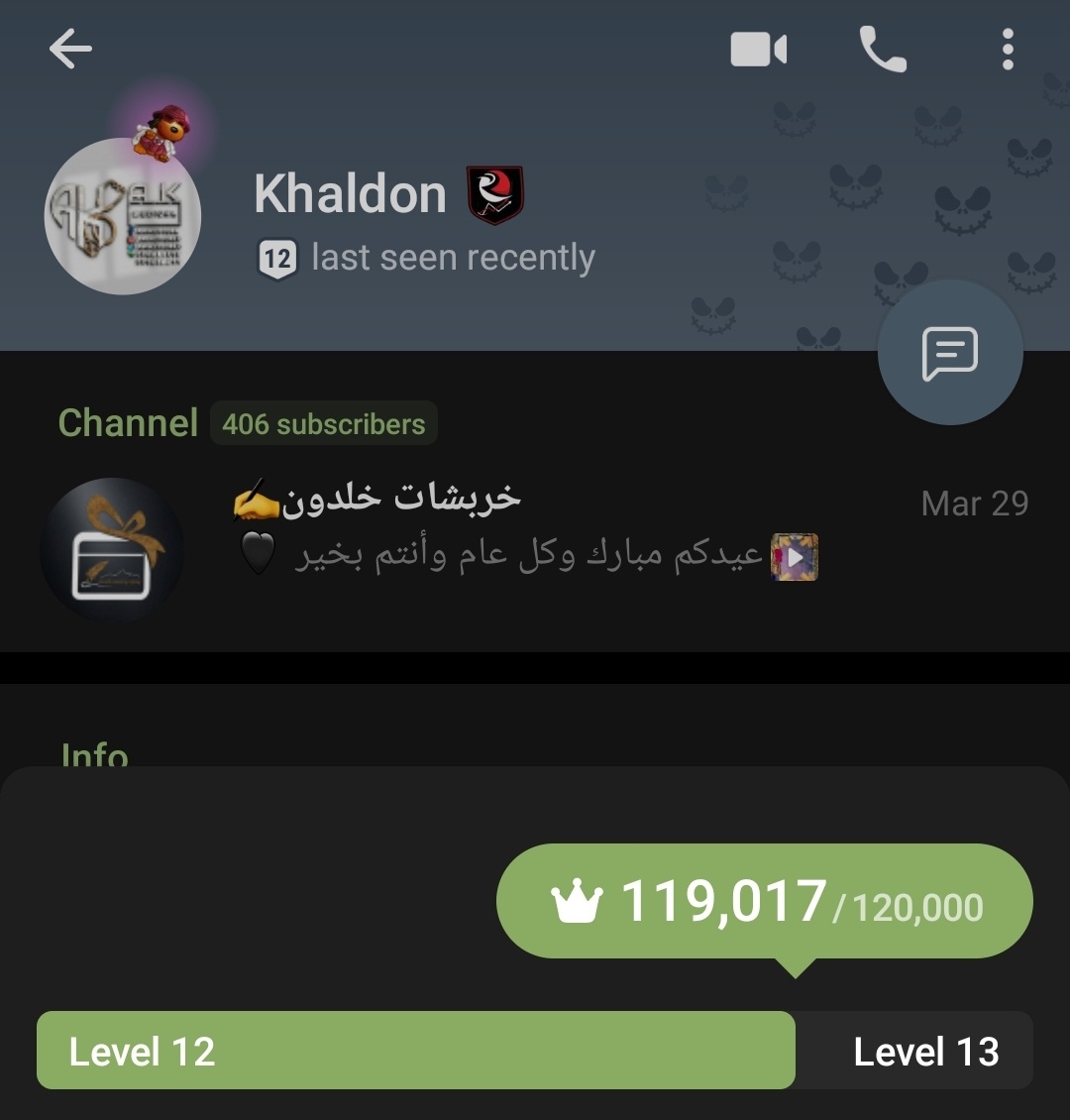 يمكنك معرفة مستواك على #Telegram بكل سهوله الأن. 💎