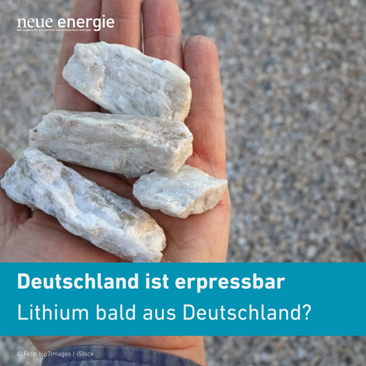 Deutschland ist erpressbar

Ausgerechnet bei Lithium will Deutschland nun weniger erpressbar werden. In Zinnwald an der tschechischen Grenze soll ein neues Bergwerk entstehen.[...] weiterlesen -> shorturl.at/95IZE

#Lithium #Batterie #Rohstoffe #E_Mobilität #Erzgebirge