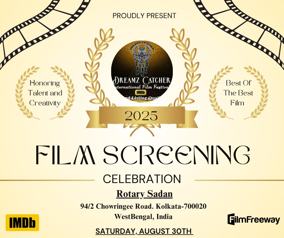 Dreamz Catcher IFF (@dciff2021) on Twitter photo 📷 Attention Filmmakers! 📷
We’re excited to announce our upcoming live screening event — free for all to attend!
To submit, please use a FilmFreeway filmmaker account.
For more information or any inquiries, feel free to email us at: dreamzcatcheriff21@gmail.com
<a href="/FilmFreeway/">FilmFreeway</a> 📷 Attention Filmmakers! 📷
We’re excited to announce our upcoming live screening event — free for all to attend!
To submit, please use a FilmFreeway filmmaker account.
For more information or any inquiries, feel free to email us at: dreamzcatcheriff21@gmail.com
<a href="/FilmFreeway/">FilmFreeway</a>