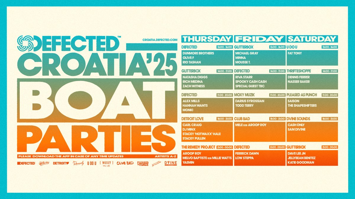 Todd Terry (@djtoddterry) on Twitter photo 17:00 Friday 1st August catch <a href="/djtoddterry/">Todd Terry</a> & <a href="/DariusSyrossian/">Darius Syrossian</a> Sailing #boatparty at <a href="/DefectedRecords/">Defected Records</a> Croatia #festival <a href="/Glitterbox/">Glitterbox</a> defectedevents.komi.io 17:00 Friday 1st August catch <a href="/djtoddterry/">Todd Terry</a> & <a href="/DariusSyrossian/">Darius Syrossian</a> Sailing #boatparty at <a href="/DefectedRecords/">Defected Records</a> Croatia #festival <a href="/Glitterbox/">Glitterbox</a> defectedevents.komi.io