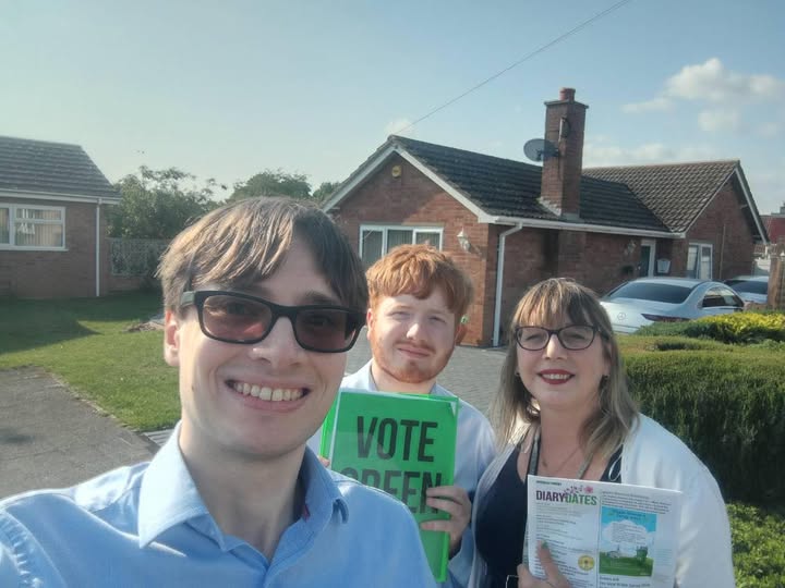Orton Green Candiate Alex Bowerbanks, volunteer Oliver Bowman and Cllr Nicola Day were out and about in Orton Waterville today listening to the concerns of residents.
A beautiful warm evening to be out. 
Need any help? Email: Nicola.day@peterborough.gov.uk