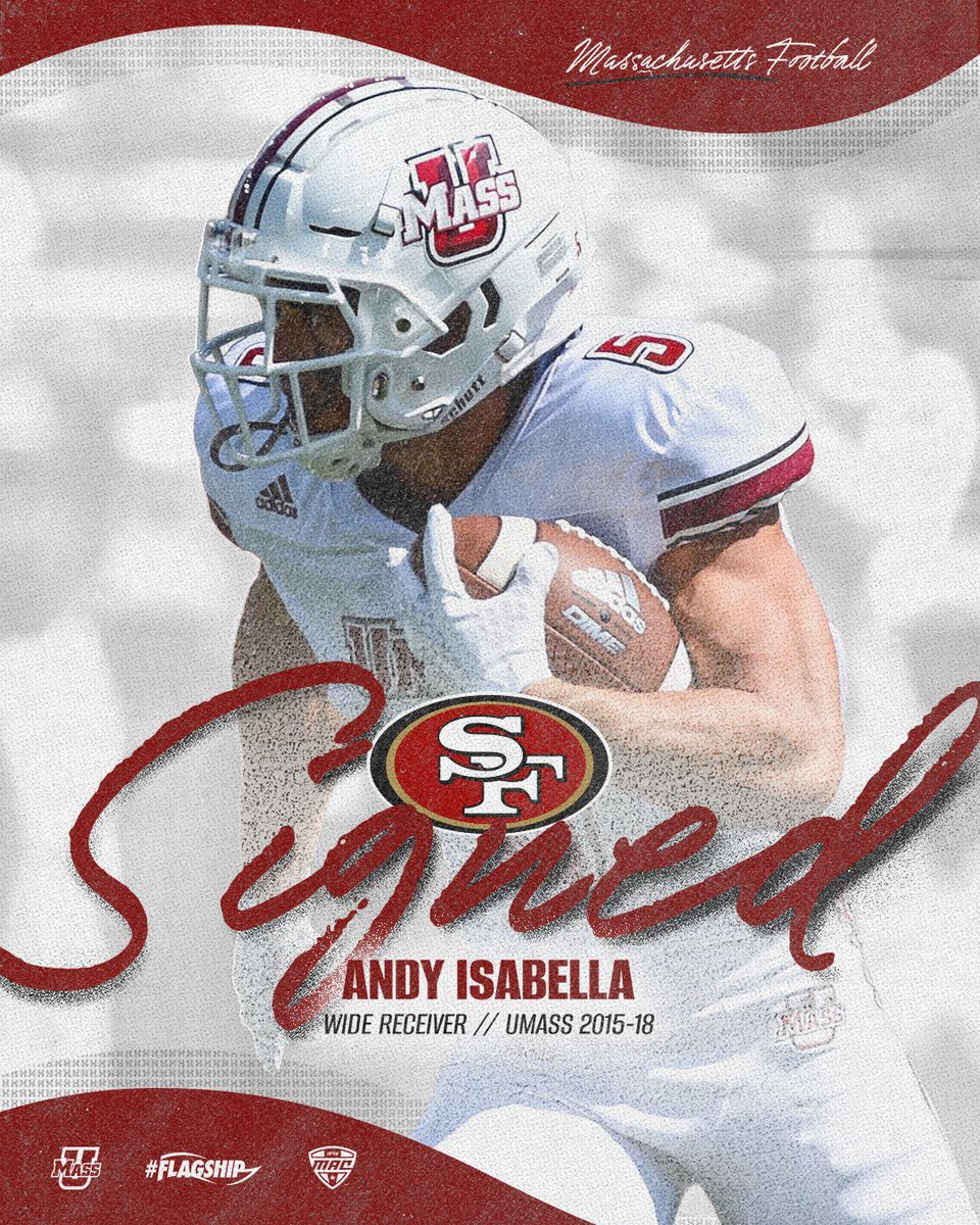 Andy Isabella 🤝 San Francisco

Isabella joins the <a href="/49ers/">San Francisco 49ers</a> on a one year deal

#Flagship 🚩