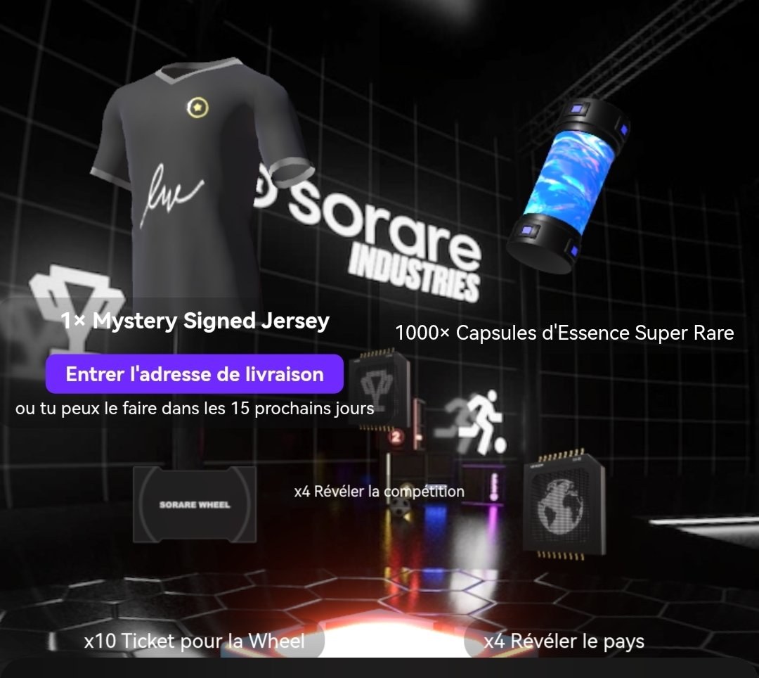 La décima de maillots 😍.
Merci <a href="/Sorare/">Sorare</a> incroyable cette box.