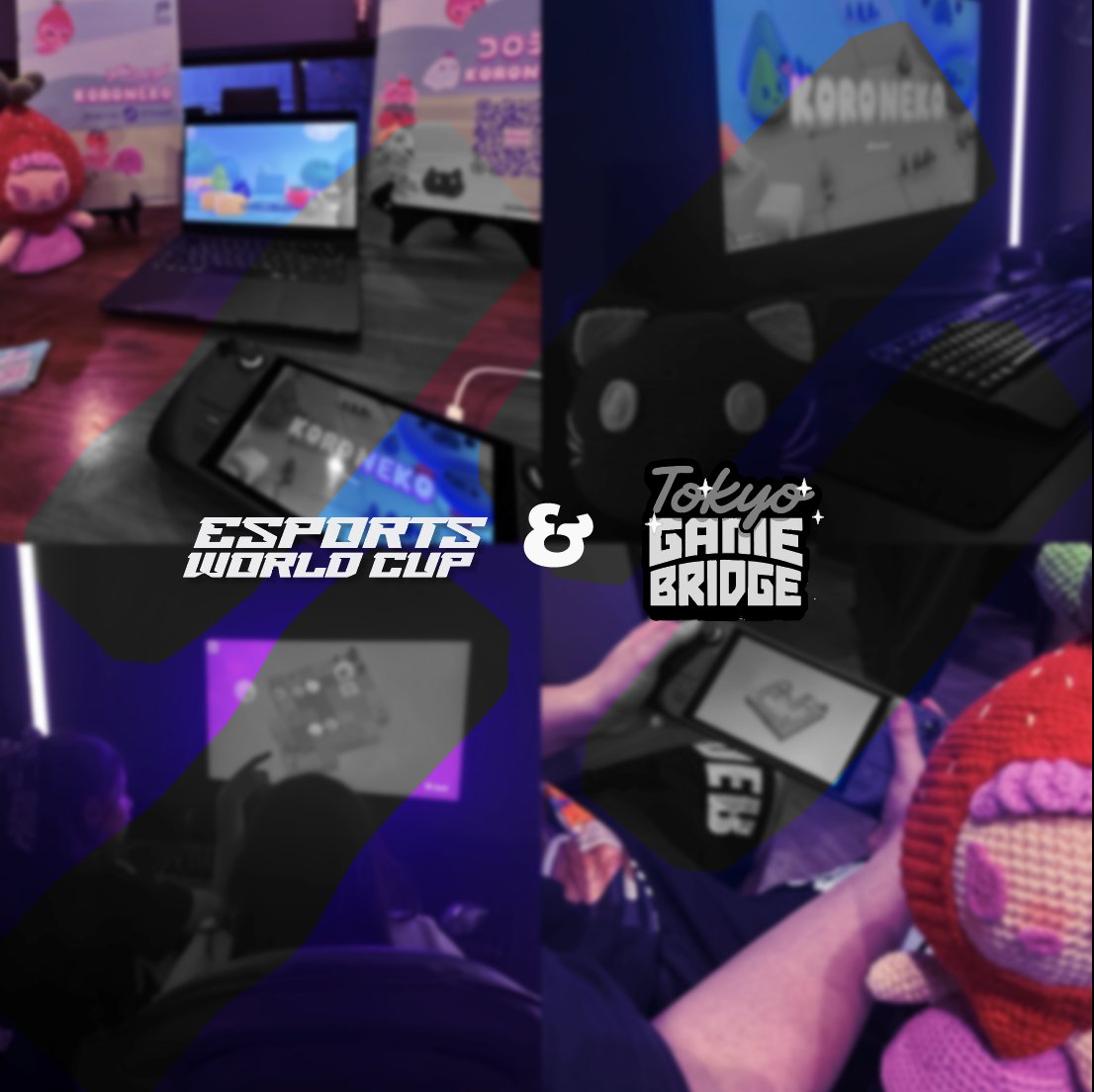 This past July, We had the pleasure of showcasing KoroNeko at both #EWC2025 in Riyadh and #TokyoGameBridge during Bitsummit in Kyoto🕹️🔥 !!

Here are some of the great moments that we were able to capture   A big thank you to everyone that visited and rolled the jar🍓!