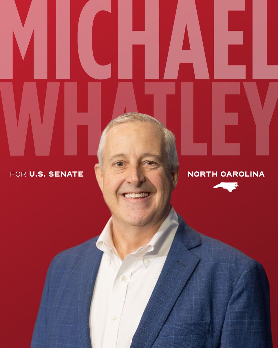 I’m excited to announce my campaign for the U.S. Senate to represent the great state of North Carolina!

I am humbled and excited to begin this campaign, and I would be honored to earn your vote, your support, and your prayers.

Let’s get to work. 🇺🇸

michaelwhatley.com