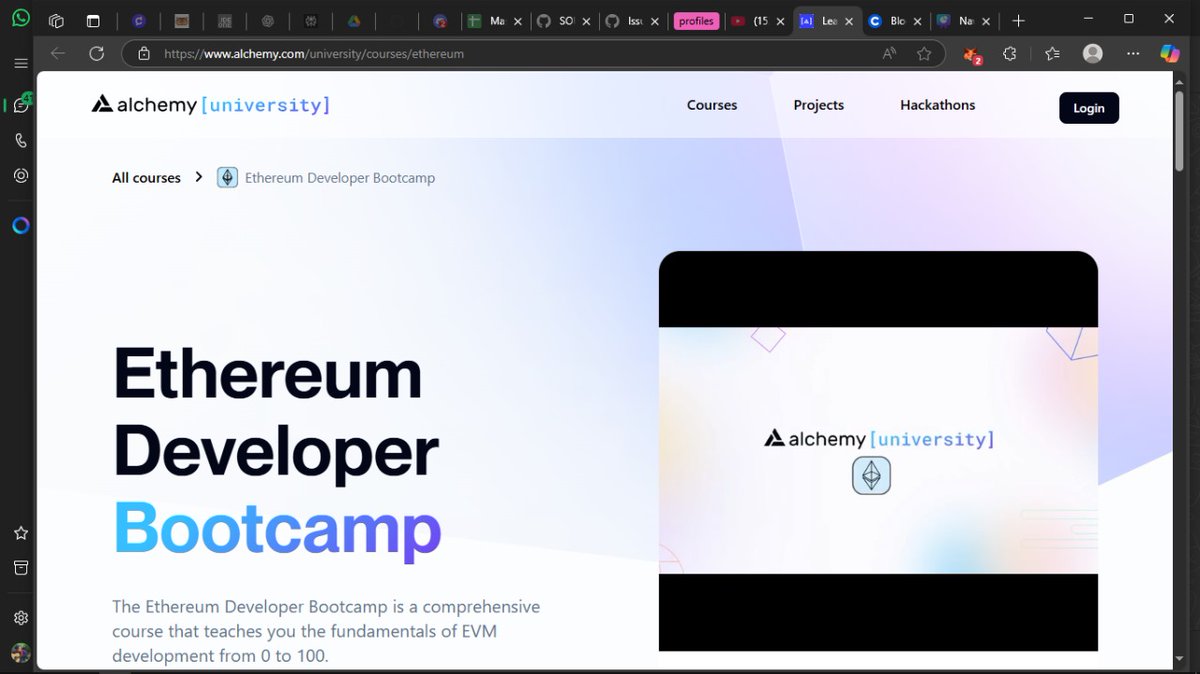 thapa2101's tweet image. Just wrapped up with Ether.js
Now hunting for that one 🔥 course to revise and master every concept on my finger tips.
Which one should I go with? Drop your top picks👇
#Web3 #Ethereum #Etherjs #BlockchainDev #BuildInPublic