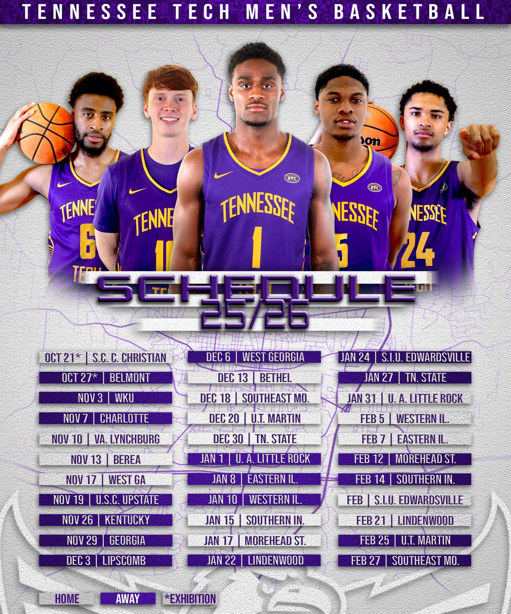 Tennessee Tech Men’s Basketball releases an exciting and challenging slate for 2025-26 | Read more: tennesseetech.prestosports.com/sports/mbkb/20… #WingsUp