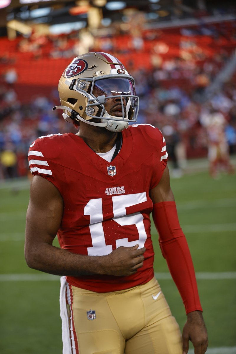 YahooFantasy's tweet image. Jauan Jennings re-aggravated the same calf that was bothering him during OTAs, per Kyle Shanahan.
He has no timetable for return.