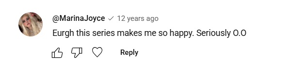 the most random lore behind my machinima remains that marina joyce used to watch my old shows and comment occasionally before that whole rumor with her being kidnapped went viral💀