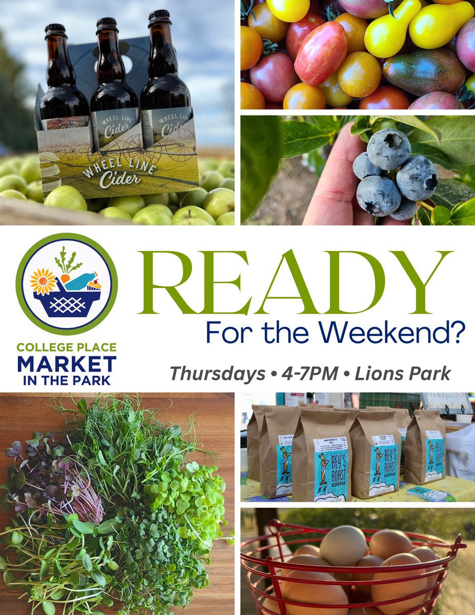 We beat the heatwave and are getting ready for Market in the Park!

Join us every Thursday from 4-7PM at College Place Lions Park and buy the best locally made products in valley!