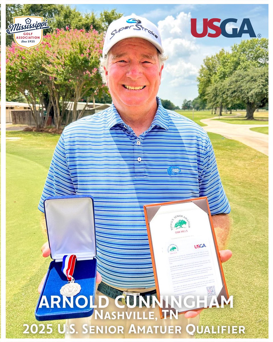 Nashville’s Arnold Cunningham (-2) is heading to San Antone! Cunningham out-dueled three others in a two hole playoff to take the lone qualifying spot for the U.S. Senior Amateur later this year. Good luck Arnold! 

Huge thanks to Cleveland Country Club for hosting!