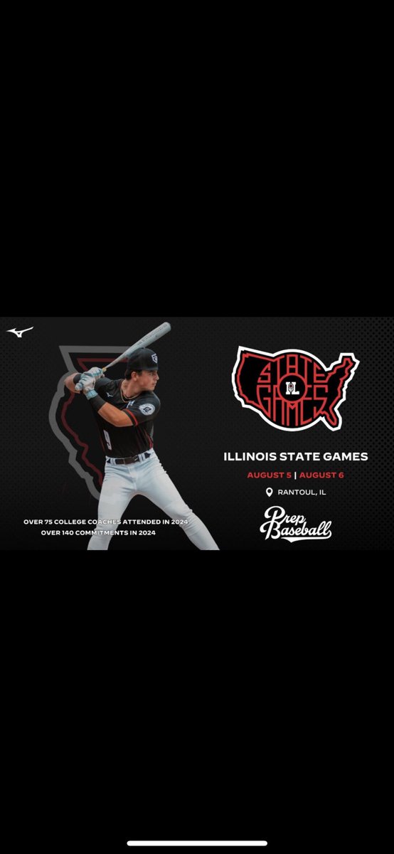 I will be pitching 4th for team 7 at the Illinois State Games on Wednesday, August 6th at 9:30am on field 3!! 
<a href="/CoachBroadhurst/">Coach B.</a> <a href="/mtzionbaseball/">Mt. Zion_Baseball</a> <a href="/WOWFactorIL2027/">Wow Factor IL Scout 2027 17U</a> <a href="/PrepBaseballIL/">Prep Baseball Illinois</a> <a href="/Rhino_KsAcademy/">Rhino_KsAcademy</a>
