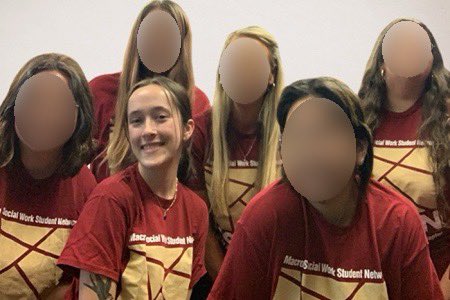 This woman appears to be a student at FSU College of Social Work.