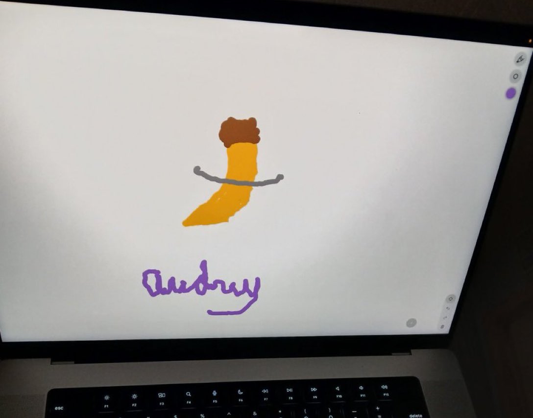 Neuralink’s first female patient was able to draw this picture, write her name, and then post it on 𝕏, all using her mind. 🧠 🍌