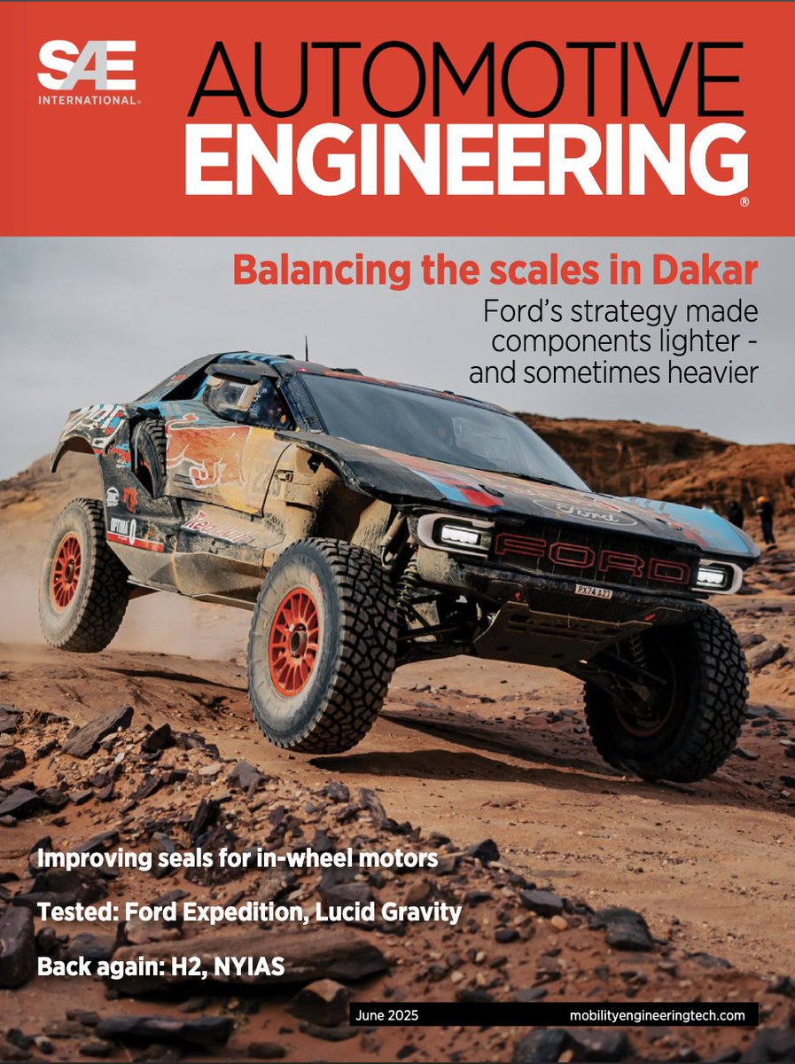 When carbon fiber fenders gave out in the Dakar Rally, Ford’s T1+ Raptors kept going thanks to a quick switch to aluminum. Strong, light, and reliable under pressure, aluminum is a go-to material for motorsport. Read more in <a href="/SAEIntl/">SAE International®</a>’s June issue: sae.org/publications/m…