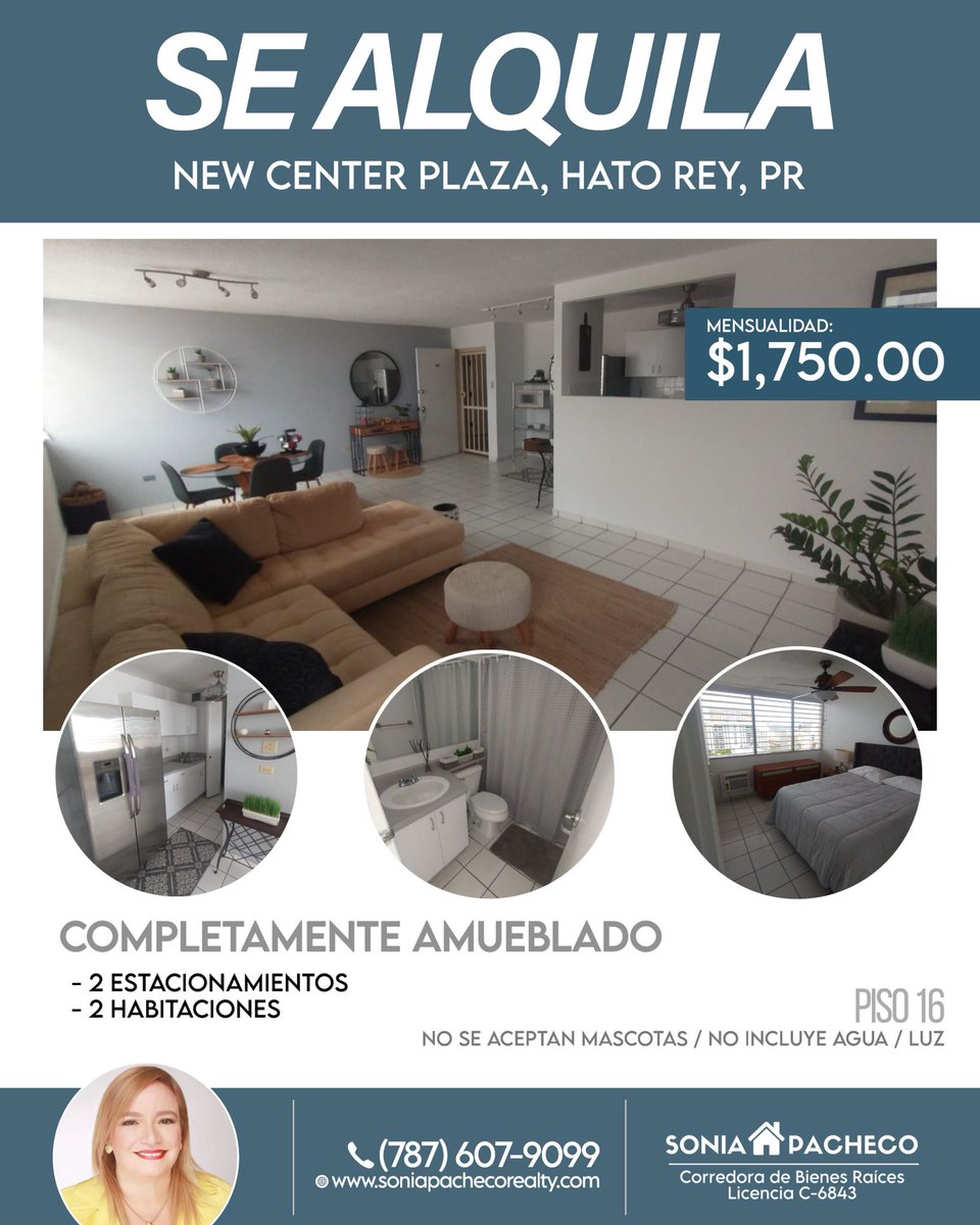 RepSoniaPacheco's tweet photo. Te alquilo este apartamento en Hato Rey 2 cuartos 2 parking https://t.co/WLZevf79r2