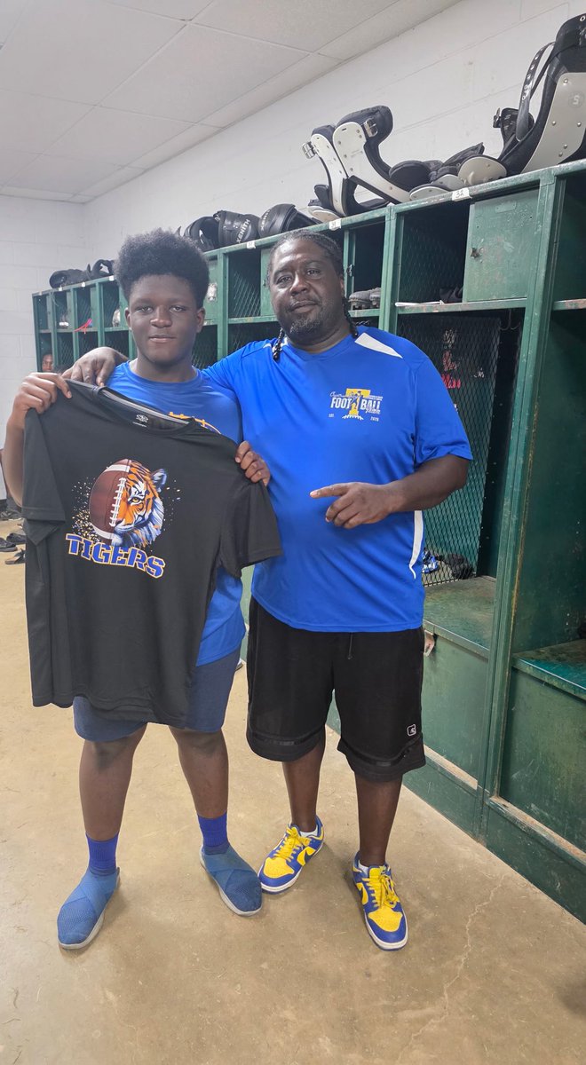 Congratulations Jaquan Robinson on winning TOP TIGER SHIRT FOR NOT MISSING NO DAYS FOR SUMMER WORKOUTS. Lets be great this year
