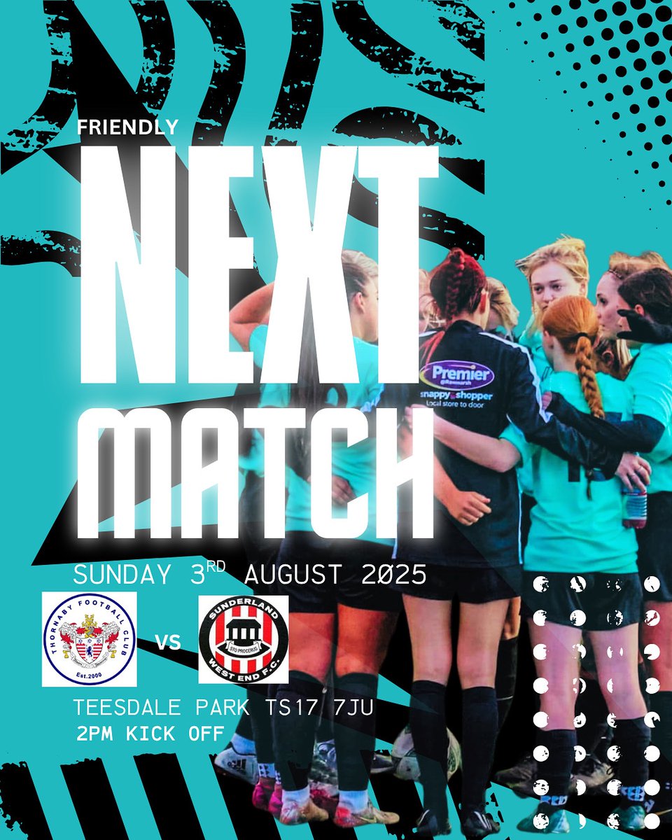 Sunderland West End Ladies FC (@westend_ladies) on Twitter photo โฝ Heading into the weekend with another pre-season challenge!
๐ฅ ๐๐ก๐จ๐ซ๐ง๐๐๐ฒ ๐ฏ๐ฌ ๐๐ฎ๐ง๐๐๐ซ๐ฅ๐๐ง๐ ๐๐๐ฌ๐ญ ๐๐ง๐
๐ Teesdale Park,TS17 7JU
๐
Sunday, 3rd August 2025
๐ช Letโs keep building momentum energy!
#NextMatch #PreSeason #WomensFootball #SWEL #Thornaby โฝ Heading into the weekend with another pre-season challenge!
๐ฅ ๐๐ก๐จ๐ซ๐ง๐๐๐ฒ ๐ฏ๐ฌ ๐๐ฎ๐ง๐๐๐ซ๐ฅ๐๐ง๐ ๐๐๐ฌ๐ญ ๐๐ง๐
๐ Teesdale Park,TS17 7JU
๐
Sunday, 3rd August 2025
๐ช Letโs keep building momentum energy!
#NextMatch #PreSeason #WomensFootball #SWEL #Thornaby