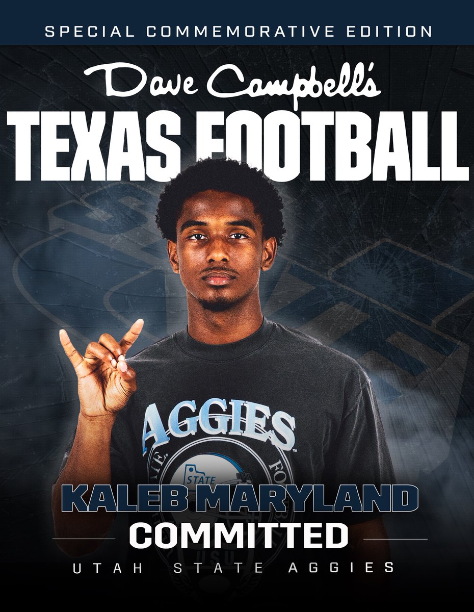 Dave Campbell's Texas Football — TexasFootball.com (@dctf) on Twitter photo BREAKING: 2026 <a href="/NSNationFB/">The Nation of NS</a> QB <a href="/KMaryland2026/">Kaleb Maryland</a> has committed to <a href="/USUFootball/">USU Football</a>!
The DCTX three-star chose the Aggies over UTEP & Louisiana, among others. 🔥
#AggiesAllTheWay #DCTX #TXHSFB #TexasFootball | <a href="/RecruitEastside/">Recruit North Shore</a> BREAKING: 2026 <a href="/NSNationFB/">The Nation of NS</a> QB <a href="/KMaryland2026/">Kaleb Maryland</a> has committed to <a href="/USUFootball/">USU Football</a>!
The DCTX three-star chose the Aggies over UTEP & Louisiana, among others. 🔥
#AggiesAllTheWay #DCTX #TXHSFB #TexasFootball | <a href="/RecruitEastside/">Recruit North Shore</a>