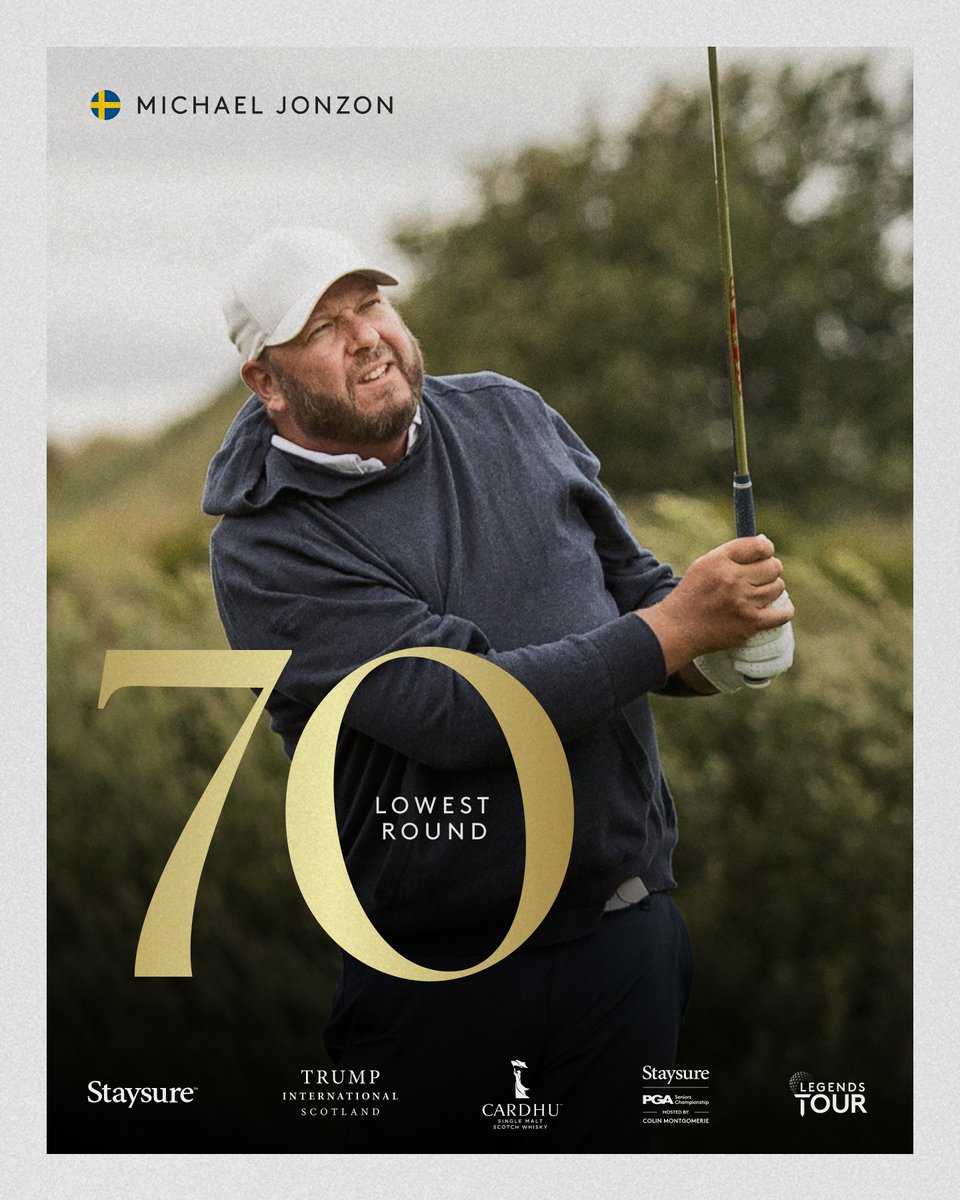 euLegendsTour's tweet photo. π₯ LOWEST ROUND: Michael Jonzon opens with a 70 (-2) at Trump International.
5 birdies. 3 bogeys. Windy conditions. Strong start π
#SPGA #euLegendsTour #Golf https://t.co/TNB3t2OfW0